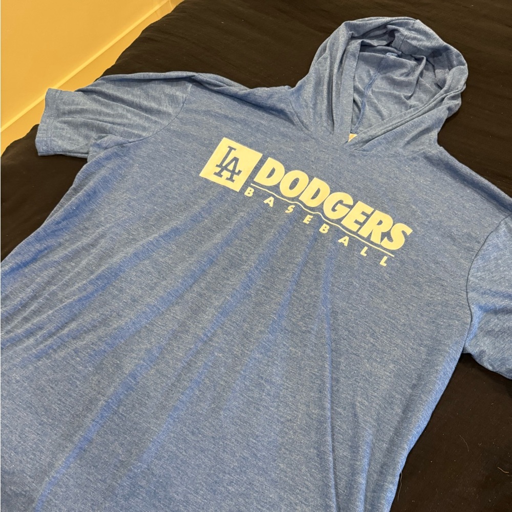 Lightweight Blue Dodgers Baseball shirt with hood💙 unisex, but listed under mens - Picture 1 of 11